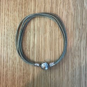 Pandora Olive Green Canvas Bracelet (Retired)